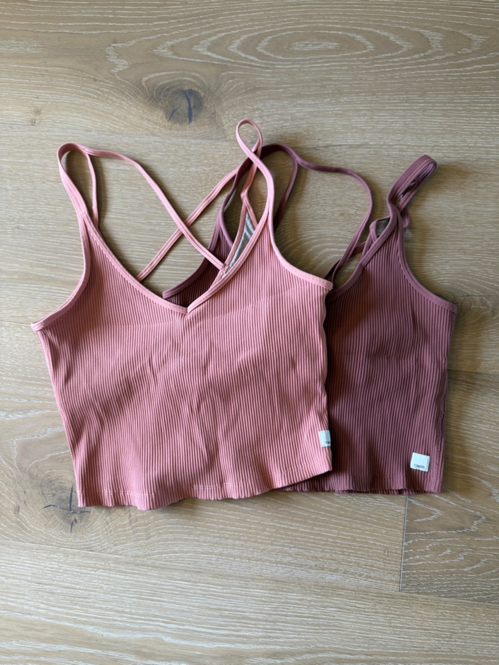 Vuori set of 2 Everyday Ribbed Cropped Cami - size XL